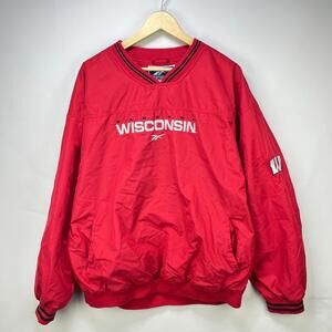 Vintage 90s Reebok Wisconsin Badgers Windbreaker Jacket XL